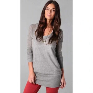 James Perse cashmere & wool mesh net sweater